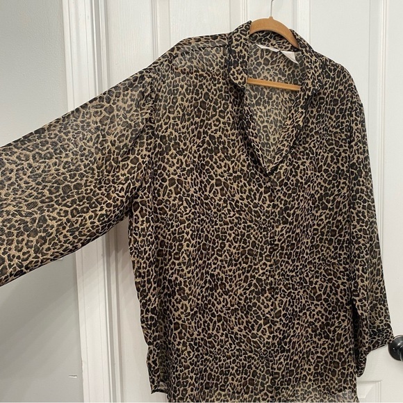 Secret Treasures Long Sleeve Cheetah Print Sleep Shirt XXXL - Picture 5 of 12